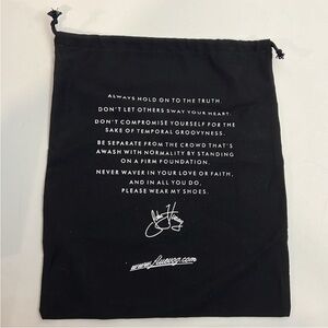 📌 JOHN FLUEVOG Black Dust   Drawstring  Shoe Bag